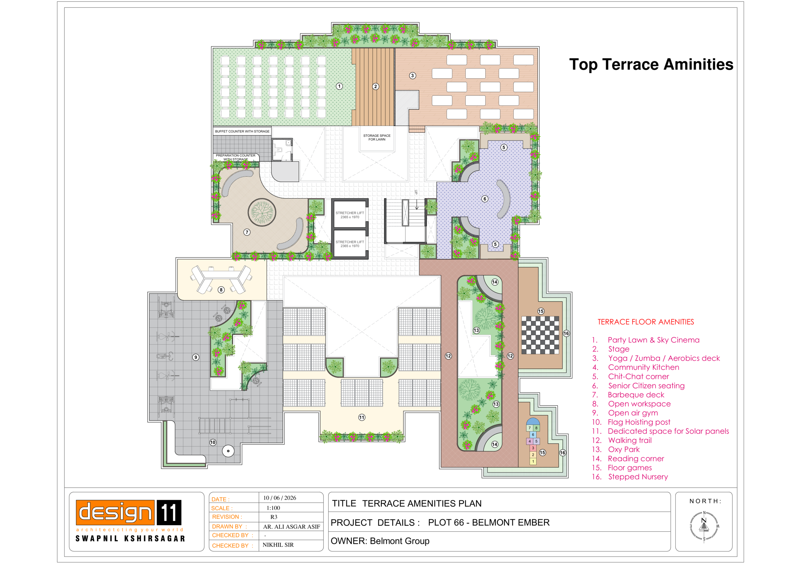 Terrace Amenities Plan